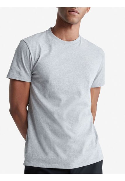 Camiseta Slim De Algodón Calvin Klein