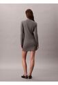 Vestido Gris Polo Acanalado De Manga Larga Calvin Klein de Calvin Klein