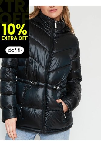 Rompeviento Negro Plegable Con Capota Calvin Klein Calvin Klein