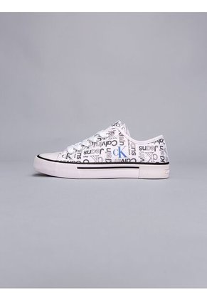 Tenis Blanco Niña Con Monograma Calvin Klein