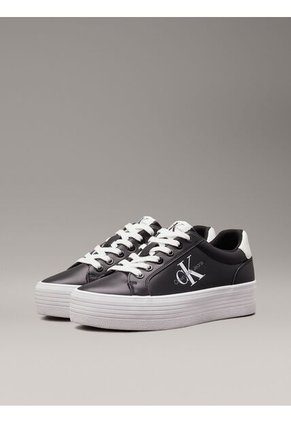 Tenis Multicolor De Plataforma De Cuero Calvin Klein