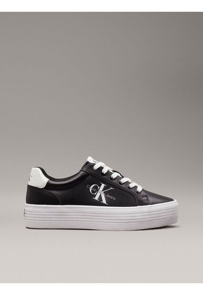 Tenis Multicolor De Plataforma De Cuero Calvin Klein