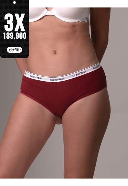 Pantie Hipster Vinotinto - Modern Logo Calvin Klein