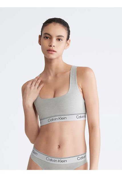 Top Gris Con Logo Para Mujer Calvin Klein