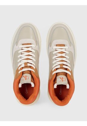 Tenis Beige De Corte Alto Cuero Para Hombre Calvin Klein