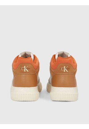 Tenis Beige De Corte Alto Cuero Para Hombre Calvin Klein