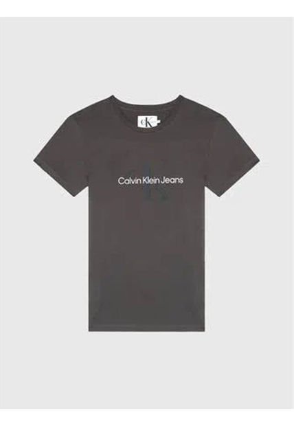 Camiseta Gris De Algodón Con Logo Para Mujer Calvin Klein