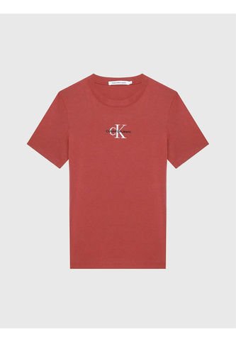 Camiseta Naranja Clasica Slim Con Logo Calvin Klein Calvin Klein