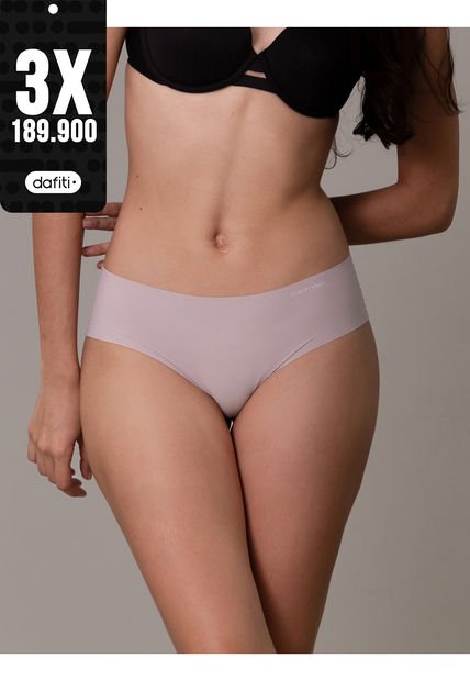 Pantie Morado Tipo Hipster - Invisible Calvin Klein