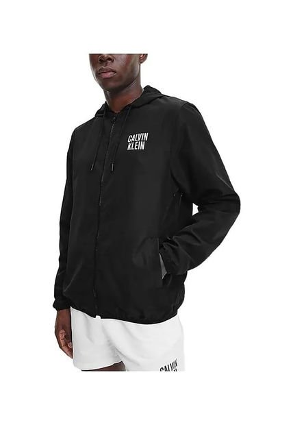 Chaqueta Negra Deportiva Con Cierre De Cremallera Calvin Klein