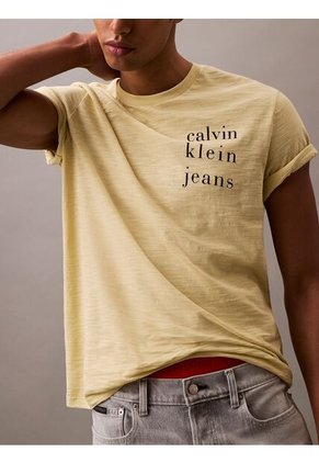 Camiseta Amarilla Classic Crewneck Calvin Klein