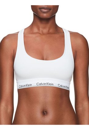 Bralette Blanco Algodón Blanco Calvin Klein
