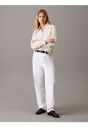 Buzo Beige Tipo Polo Con Cremallera Calvin Klein