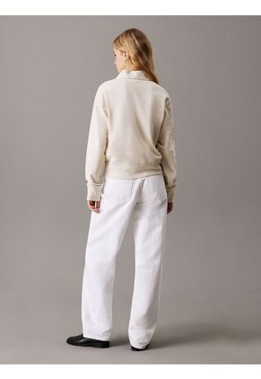 Buzo Beige Tipo Polo Con Cremallera Calvin Klein