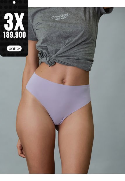 Tanga Morado Invisible De Cintura Alta Calvin Klein
