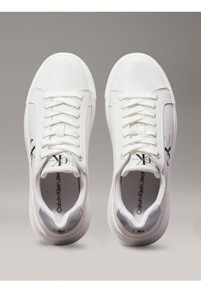 Tenis Blanco Chunky De Cuero Calvin Klein