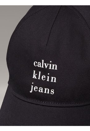Gorra Negra Logo Graphic Print Baseball Calvin Klein