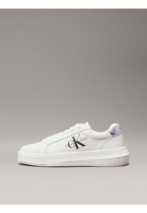 Tenis Blanco Chunky De Cuero Calvin Klein