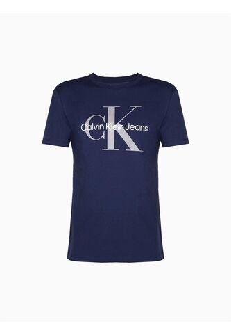 Camiseta Azul Con Monograma Calvin Klein Calvin Klein