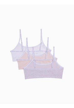 Paquete Lila Niña Lila De 3 Bralette Con Logotipo Calvin Klein
