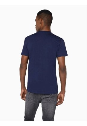 Camiseta Azul Con Monograma Calvin Klein