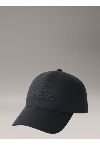 Gorra Negra De Lino Con Logo Calvin Klein Calvin Klein