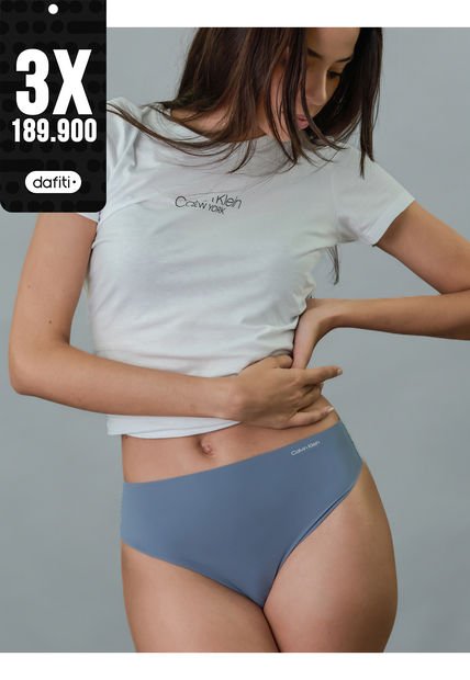Tanga Gris Invisible De Cintura Alta Calvin Klein