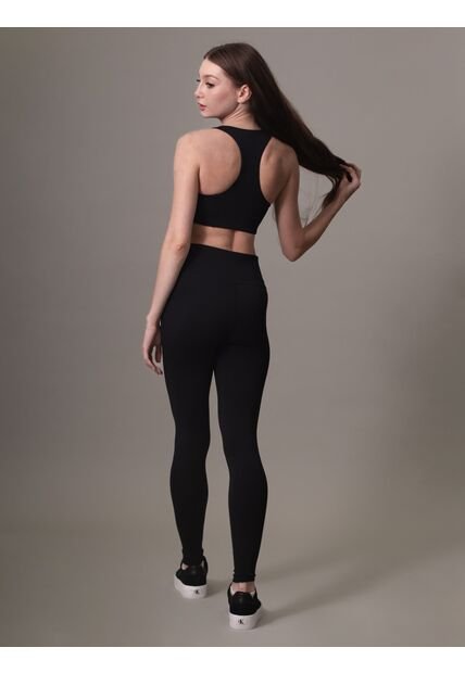 Leggings Negro Deportivos Con Logotipo Calvin Klein
