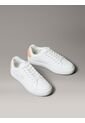 Tenis Blanco Classic Cupsole De Cuero Con Parche Calvin Klein de Calvin Klein