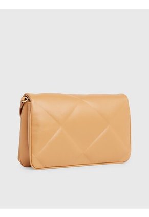 Bolso Beige De Hombro Clutch Acolchado Calvin Klein