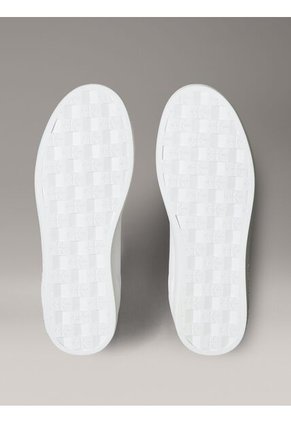 Tenis Blanco Classic Cupsole De Cuero Con Parche Calvin Klein