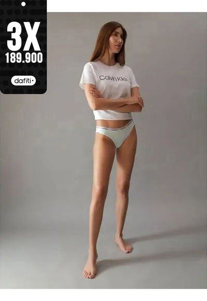 Pantie Verde Bikini Clásica - Modern Logo Calvin Klein