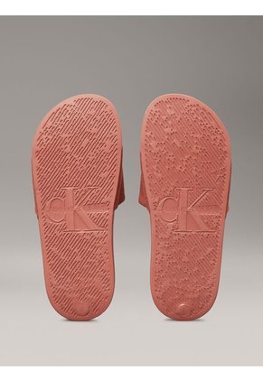 Sandalias Naranja Con Logo Calvin Klein