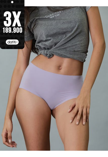 Panty Morado Hipster Invisible De Cintura Alta Calvin Klein