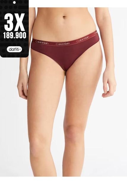 Pantie Vinotinto Tanga Cotton Essentials Calvin Klein