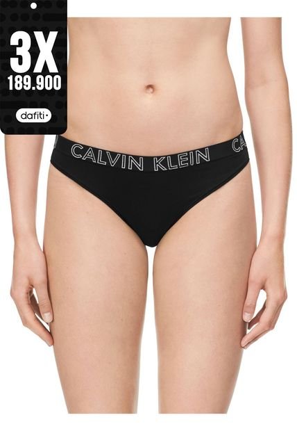 Pantie Negro Tipo Tanga Para Mujer En Algodón Calvin Klein
