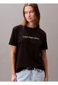 Camiseta Negra Clásica Con Logo Estampado Calvin Klein de Calvin Klein