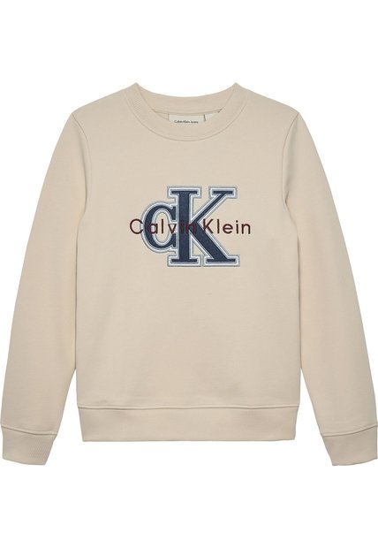 Saco Blanco Para Niño Con Logo De Monograma Bordado Calvin Klein