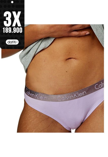 Pantie Tipo Bikini Morada Clásica Para Mujer Calvin Klein