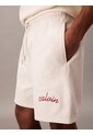 Pantaloneta Blanca De Felpa Con Logotipo Bordado Calvin Klein de Calvin Klein
