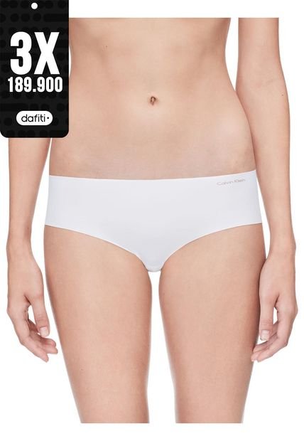 Panties Tipo Hipster Blanco En Microfibra Para Mujer Calvin Klein