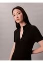Vestido Negro Mini Tipo Saco Tejido Con 1/4 Cremallera Calvin Klein de Calvin Klein
