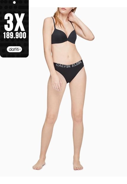 Pantie Negro Tipo Bikini En Algodón Para Mujer Calvin Klein