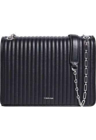 Bolso Negro Con Solapa Acolchado Calvin Klein Calvin Klein