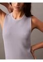 Vestido Gris Corto Sculpted De Punto De Canalé Calvin Klein de Calvin Klein