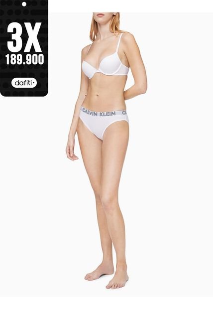 Pantie Blanco Algodón Bikini Mujer Blanco  Mujer Blanco