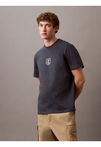 Camiseta Negra Embroidered CK Shield Crewneck Calvin Klein Calvin Klein