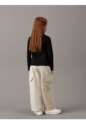 Pantalón Gris Cargo De Pierna Ancha Calvin Klein