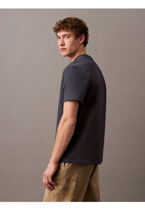 Camiseta Negra Embroidered CK Shield Crewneck Calvin Klein