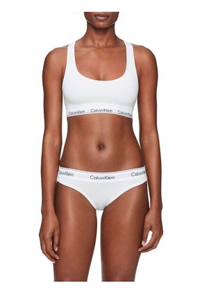 Pantie Clásica De Algodón Blanco Calvin Klein